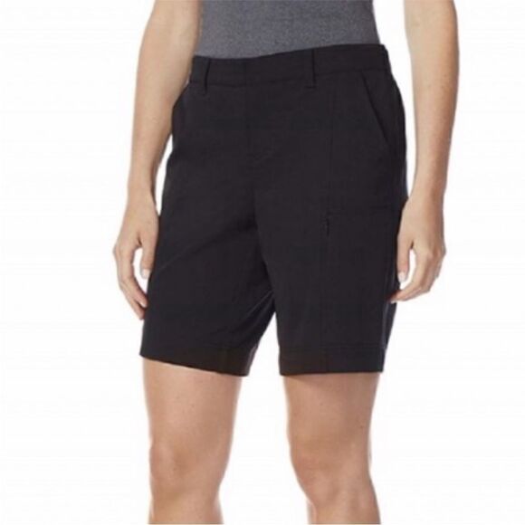 32 Degrees Cool Black Womans Stretch Active Cargo Shorts Size Small - Picture 1 of 8